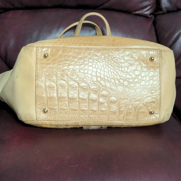 Brahmin Carla Tan Crocodile Embossed Tote Bag - Picture 5 of 7